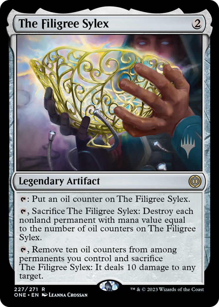 The Filigree Sylex (Promo Pack) [Phyrexia: All Will Be One Promos] | Tabernacle Games