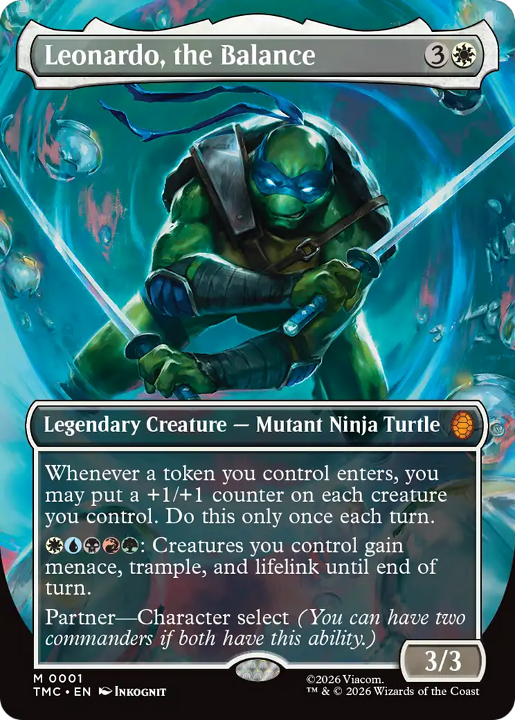 Leonardo, the Balance (Borderless) [Teenage Mutant Ninja Turtles Commander] | Tabernacle Games