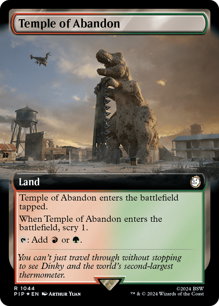 Temple of Abandon (Extended Art) (Surge Foil) [Fallout] | Tabernacle Games