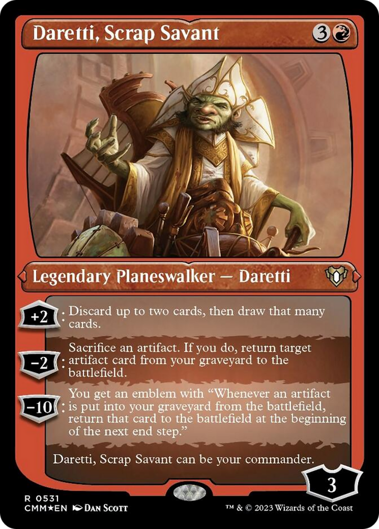 Daretti, Scrap Savant (Foil Etched) [Commander Masters] | Tabernacle Games