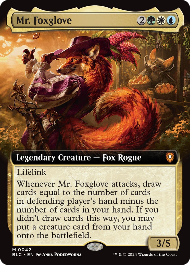 Mr. Foxglove (Extended Art) [Bloomburrow Commander] | Tabernacle Games