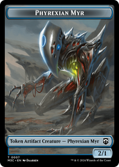 Phyrexian Myr (Ripple Foil) // Servo Double-Sided Token [Modern Horizons 3 Commander Tokens] | Tabernacle Games