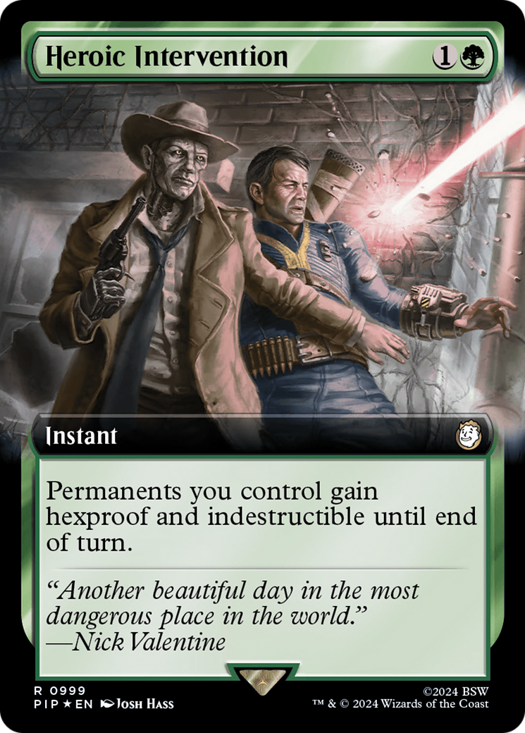 Heroic Intervention (Extended Art) (Surge Foil) [Fallout] | Tabernacle Games