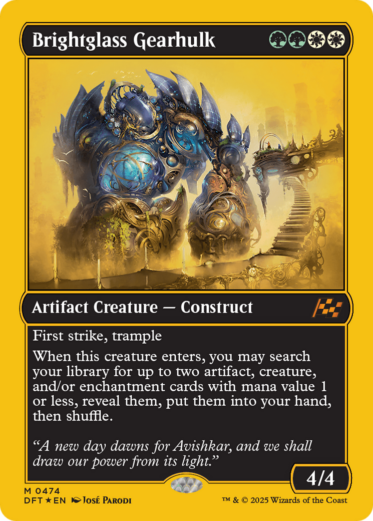 Brightglass Gearhulk (First-Place Foil) [Aetherdrift] | Tabernacle Games