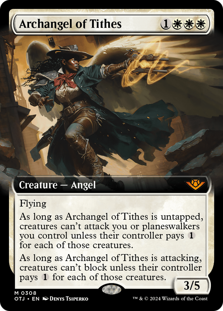 Archangel of Tithes (Extended Art) [Outlaws of Thunder Junction] | Tabernacle Games