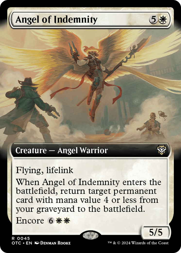 Angel of Indemnity (Extended Art) [Outlaws of Thunder Junction Commander] | Tabernacle Games