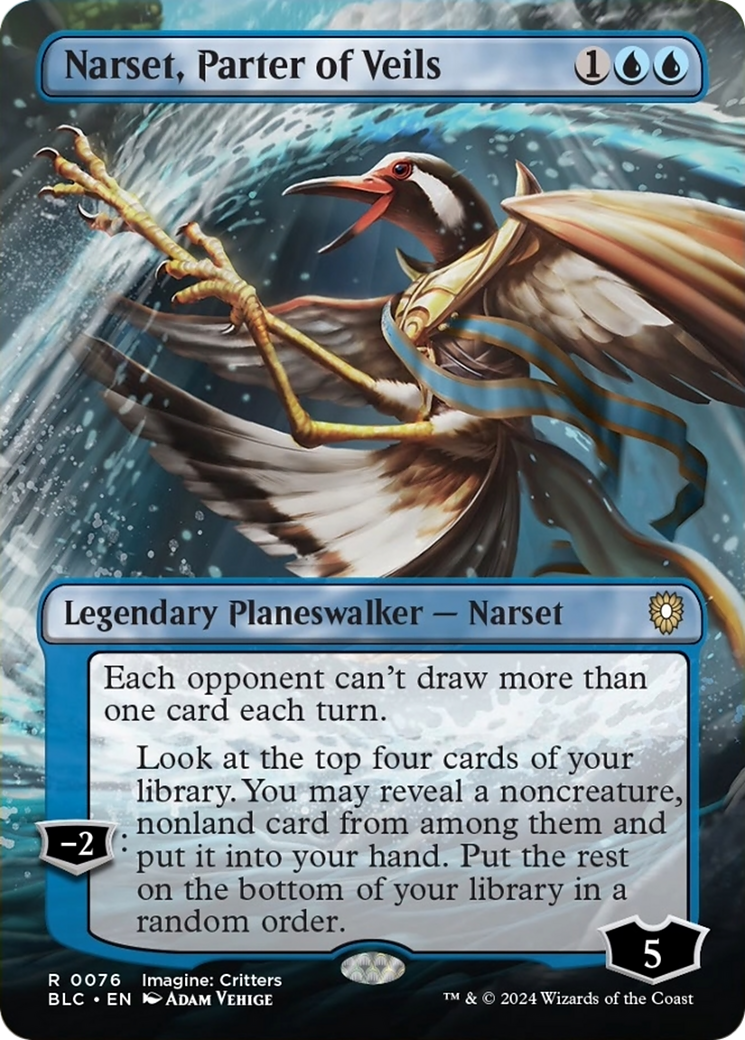 Narset, Parter of Veils (Borderless) [Bloomburrow Commander] | Tabernacle Games