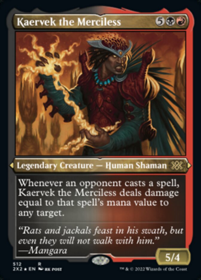 Kaervek the Merciless (Foil Etched) [Double Masters 2022] | Tabernacle Games