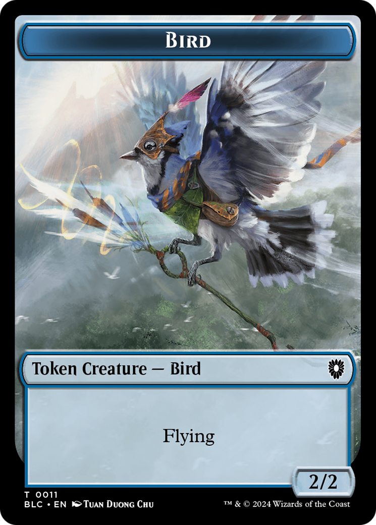 Bird (011) // Fish Double-Sided Token [Bloomburrow Commander Tokens] | Tabernacle Games