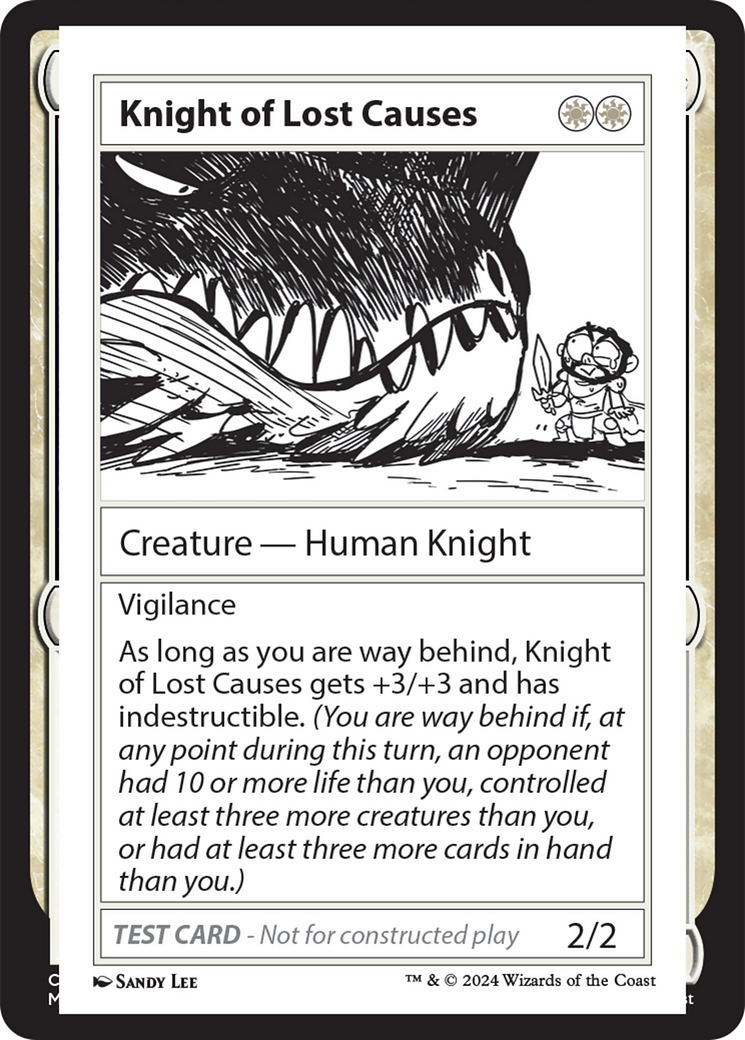 Knight of Lost Causes [Mystery Booster 2 Playtest Cards] | Tabernacle Games