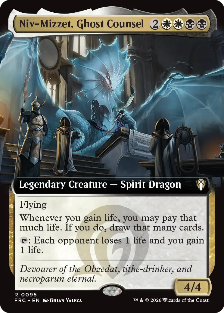 Niv-Mizzet, Ghost Counsel (Extended Art) [Reality Fracture Commander] | Tabernacle Games