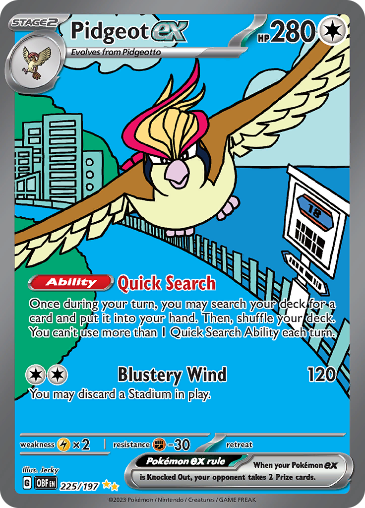 Pidgeot ex (225/197) [Scarlet & Violet: Obsidian Flames] | Tabernacle Games