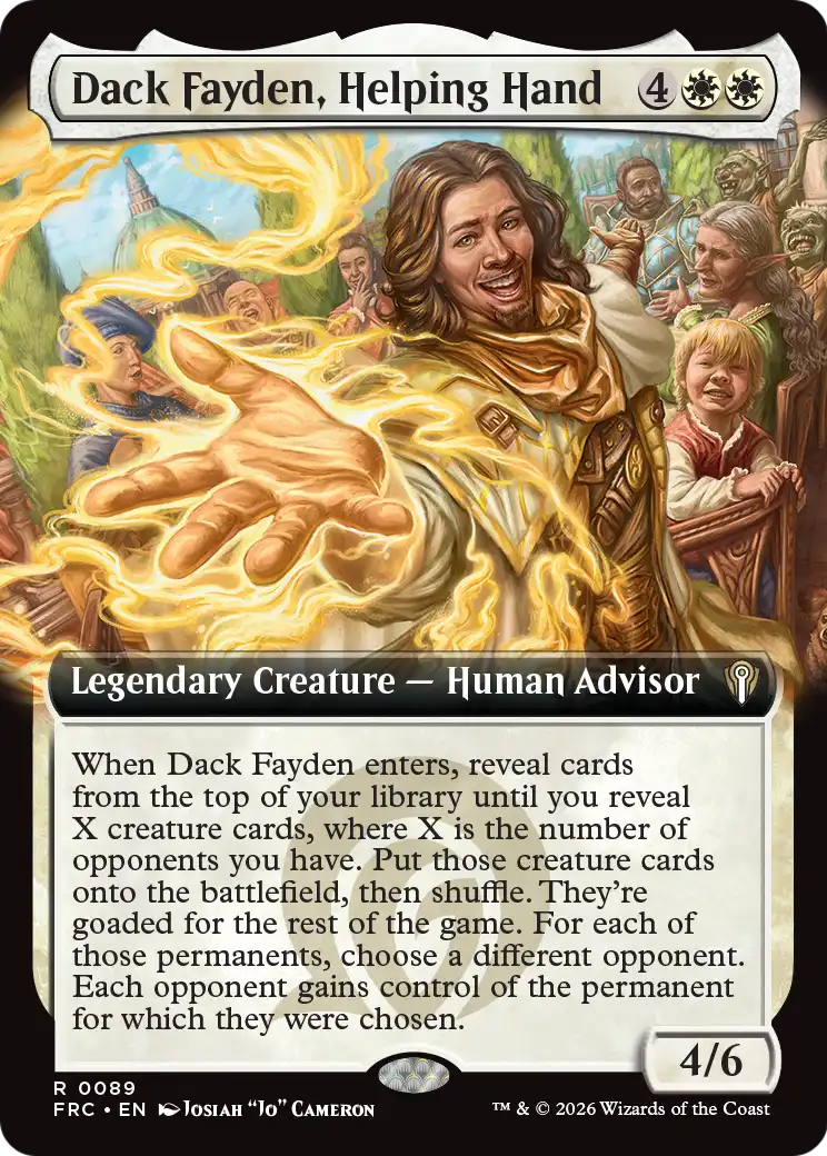 Dack Fayden, Helping Hand (Extended Art) [Reality Fracture Commander] | Tabernacle Games