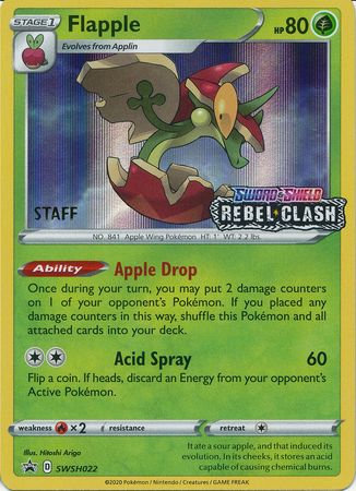Flapple (SWSH022) (Staff Prerelease Promo) [Sword & Shield: Black Star Promos] | Tabernacle Games