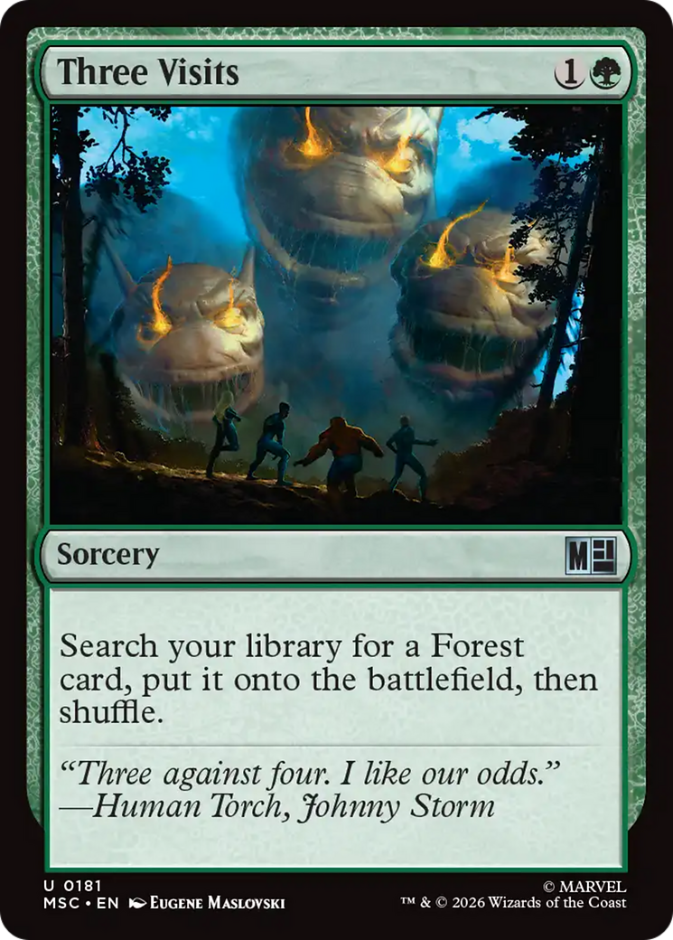 Three Visits (Surge Foil) [Marvel Super Heroes Commander] | Tabernacle Games