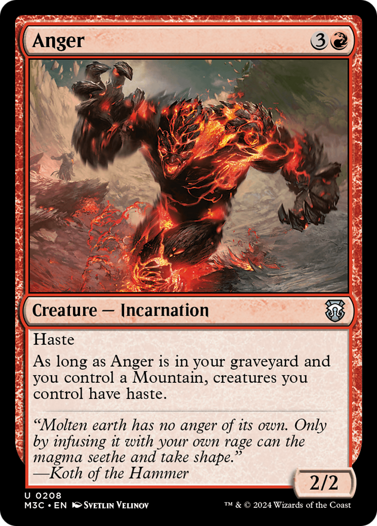 Anger (Ripple Foil) [Modern Horizons 3 Commander] | Tabernacle Games