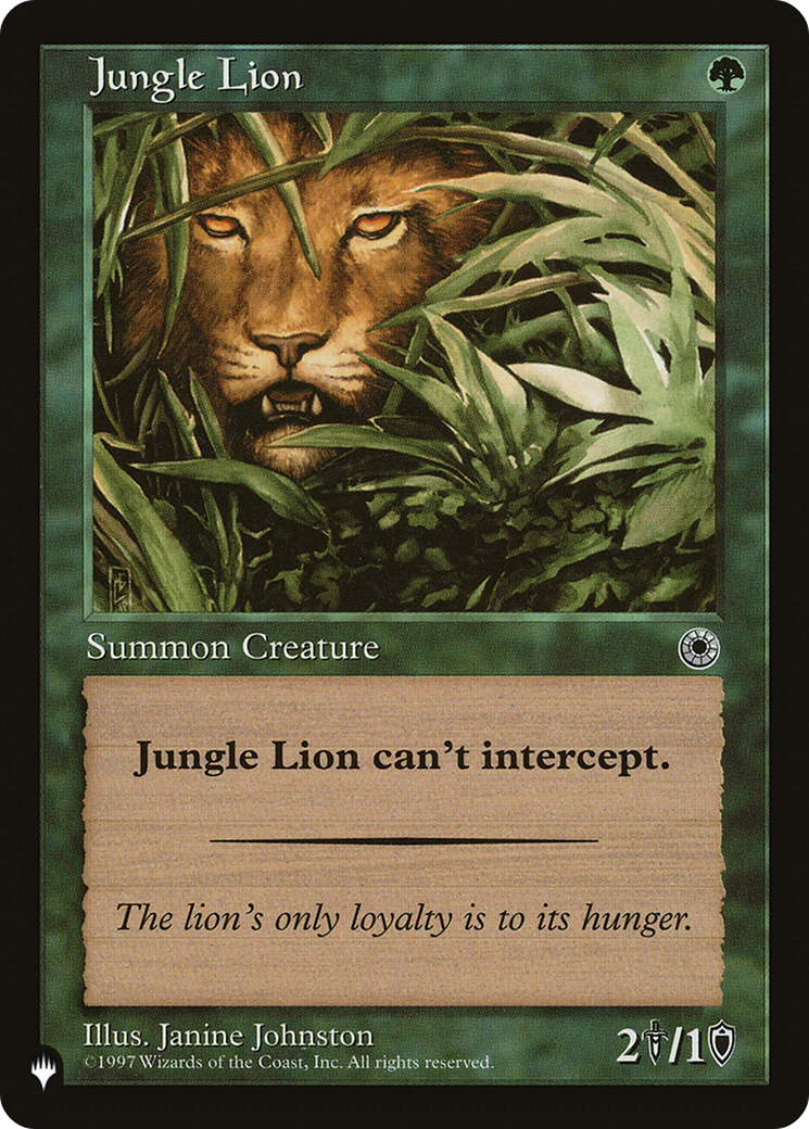 Jungle Lion [The List] | Tabernacle Games