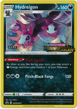 Hydreigon (SWSH037) (Staff Prerelease Promo) [Sword & Shield: Black Star Promos] | Tabernacle Games