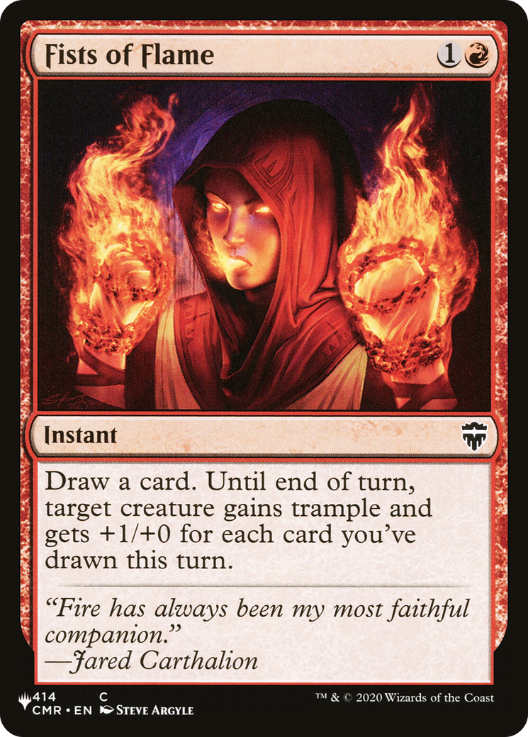 Fists of Flame [The List Reprints] | Tabernacle Games