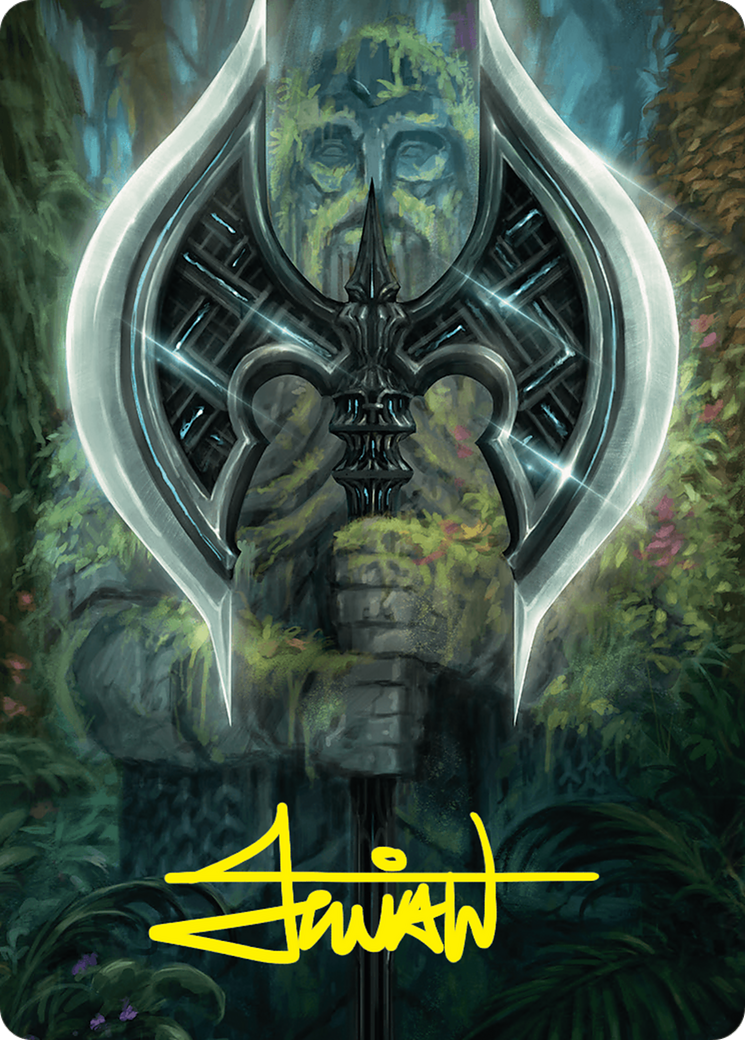 Leyline Axe Art Card (49/54) (Gold-Stamped Signature) [Foundations Art Series] | Tabernacle Games