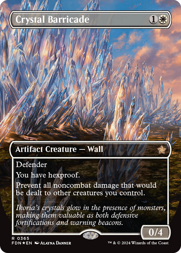 Crystal Barricade (Borderless) (Mana Foil) [Foundations] | Tabernacle Games