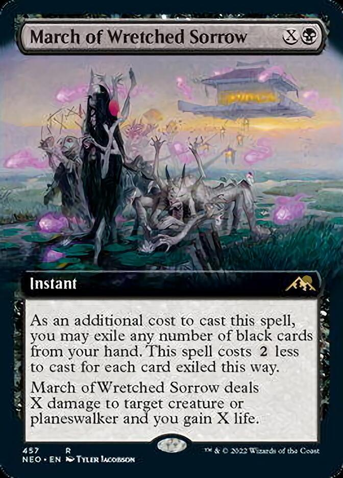 March of Wretched Sorrow (Extended Art) [Kamigawa: Neon Dynasty] | Tabernacle Games