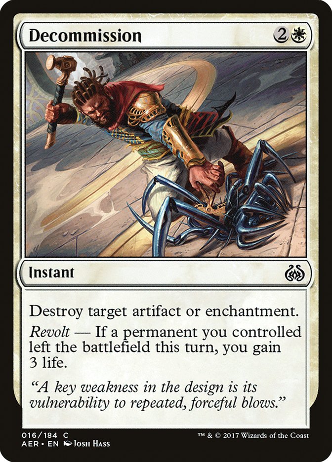 Decommission [Aether Revolt] | Tabernacle Games