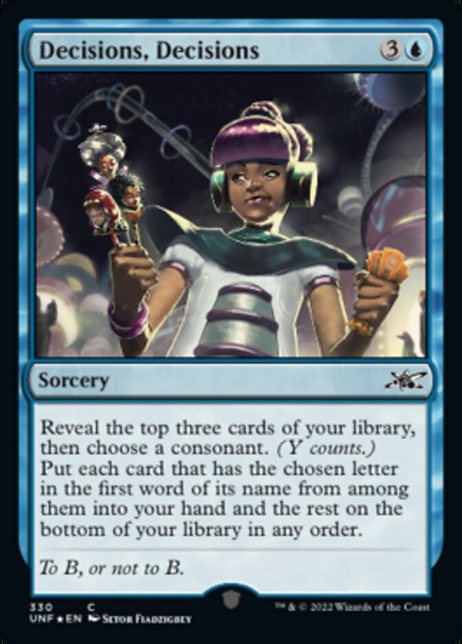 Decisions, Decisions (Galaxy Foil) [Unfinity] | Tabernacle Games