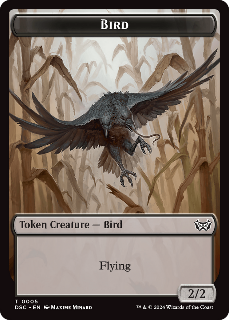 Elemental // Bird Double-Sided Token [Duskmourn: House of Horror Commander Tokens] | Tabernacle Games