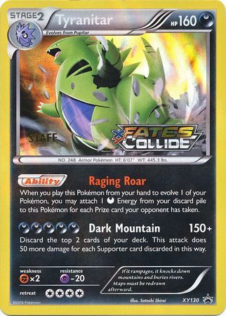 Tyranitar (XY130) (Staff) [XY: Black Star Promos] | Tabernacle Games