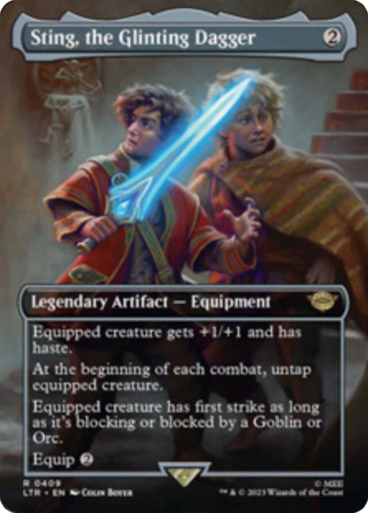 Sting, the Glinting Dagger (Borderless Alternate Art) [The Lord of the Rings: Tales of Middle-Earth] | Tabernacle Games