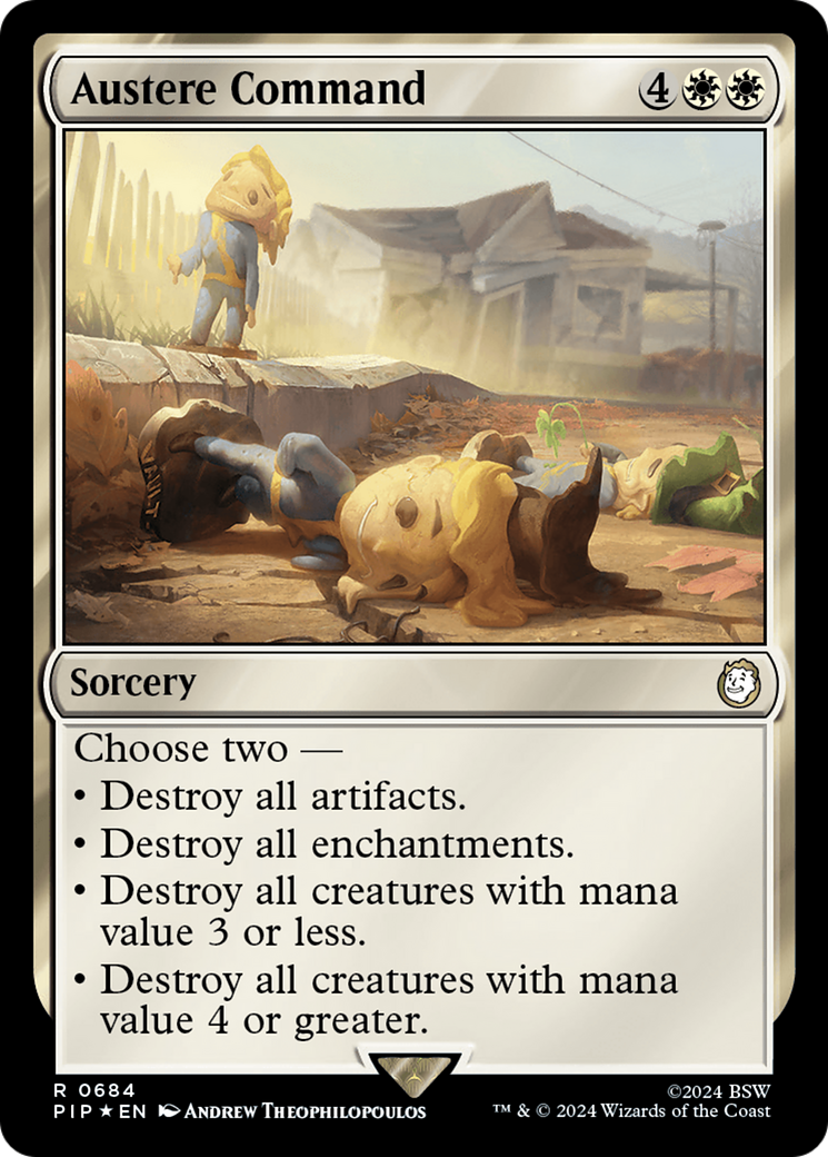 Austere Command (Surge Foil) [Fallout] | Tabernacle Games