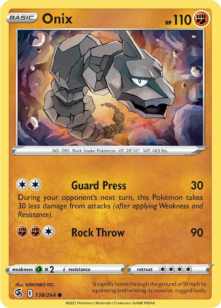 Onix (138/264) [Sword & Shield: Fusion Strike] | Tabernacle Games