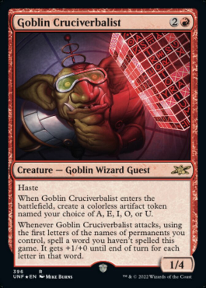 Goblin Cruciverbalist (Galaxy Foil) [Unfinity] | Tabernacle Games