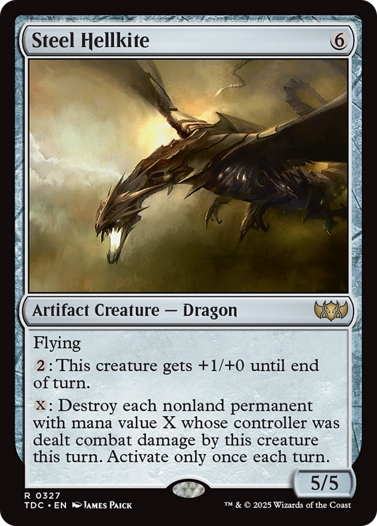 Steel Hellkite [Tarkir: Dragonstorm Commander] | Tabernacle Games