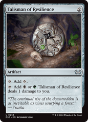 Talisman of Resilience [Duskmourn: House of Horror Commander] | Tabernacle Games