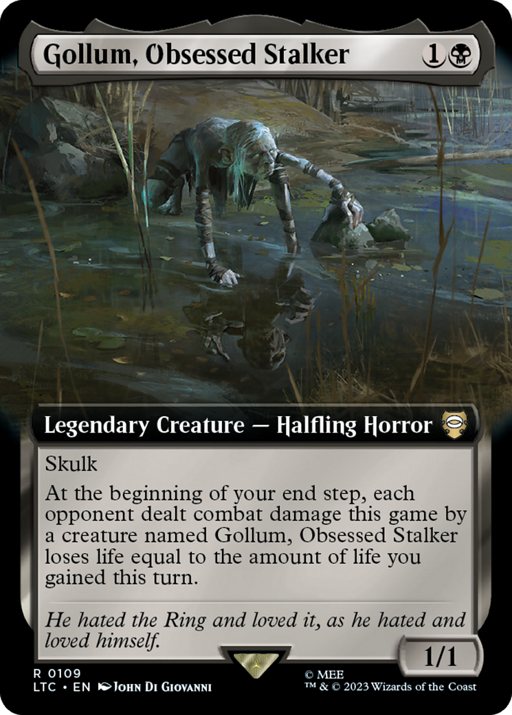 Gollum, Obsessed Stalker (Extended Art) [The Lord of the Rings: Tales of Middle-Earth Commander] | Tabernacle Games