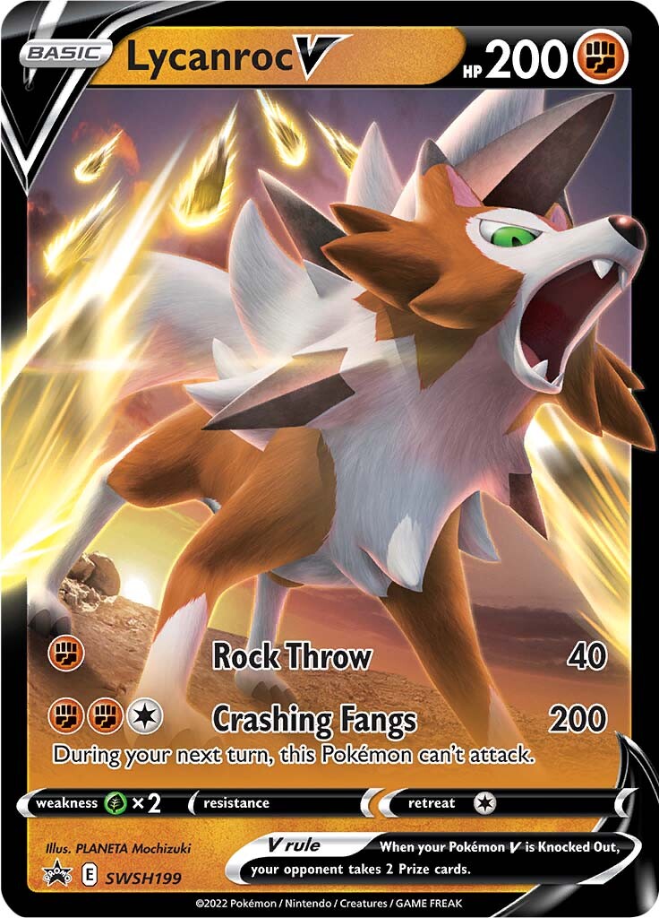 Lycanroc V (SWSH199) [Sword & Shield: Black Star Promos] | Tabernacle Games