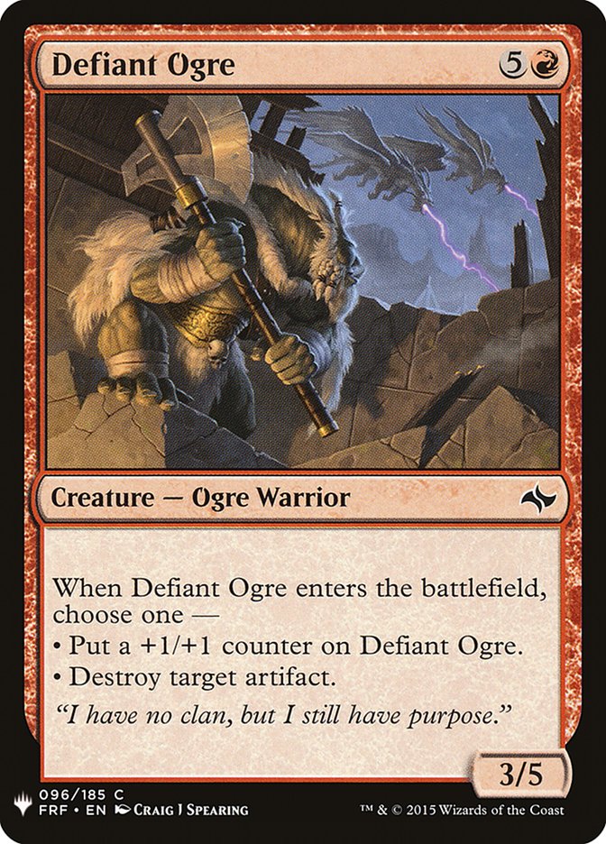 Defiant Ogre [Mystery Booster] | Tabernacle Games