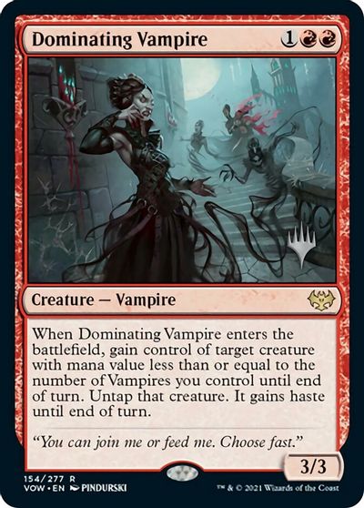 Dominating Vampire (Promo Pack) [Innistrad: Crimson Vow Promos] | Tabernacle Games