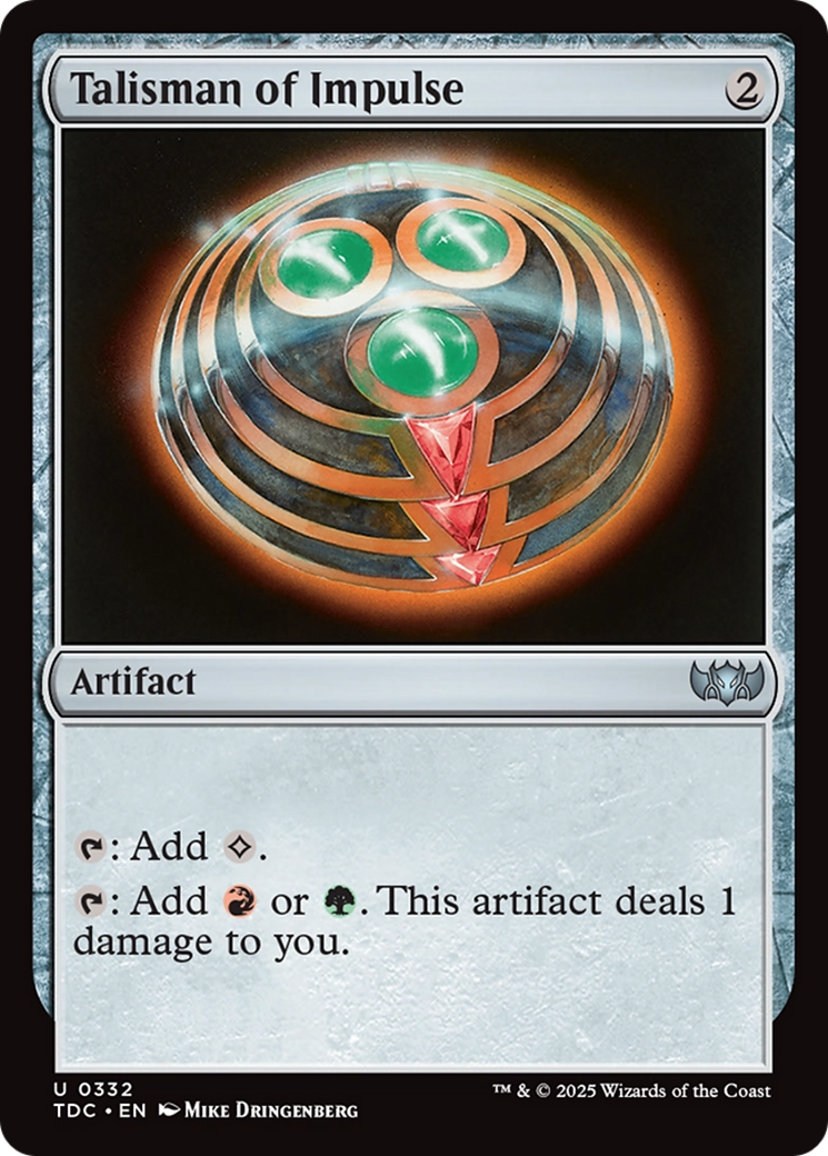 Talisman of Impulse [Tarkir: Dragonstorm Commander] | Tabernacle Games
