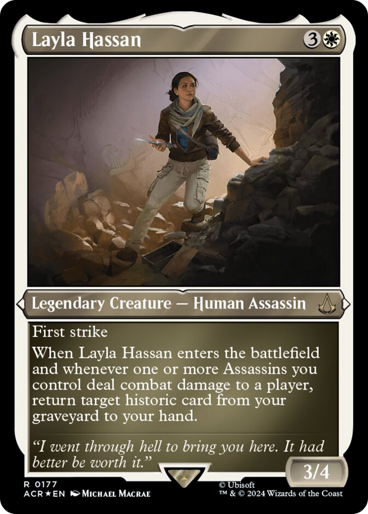 Layla Hassan (Foil Etched) [Assassin's Creed] | Tabernacle Games