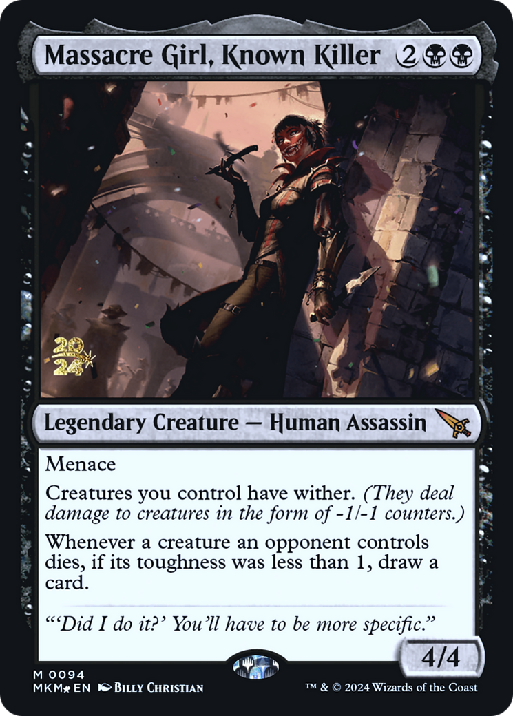 Massacre Girl, Known Killer [Murders at Karlov Manor Prerelease Promos] | Tabernacle Games