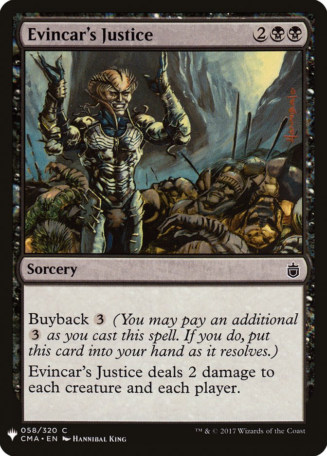 Evincar's Justice [Mystery Booster] | Tabernacle Games