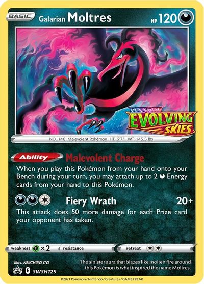 Galarian Moltres (SWSH125) (Prerelease Promo) [Sword & Shield: Black Star Promos] | Tabernacle Games