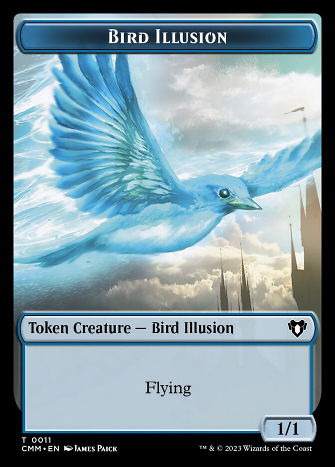 Thopter // Bird Illusion Double-Sided Token [Commander Masters Tokens] | Tabernacle Games