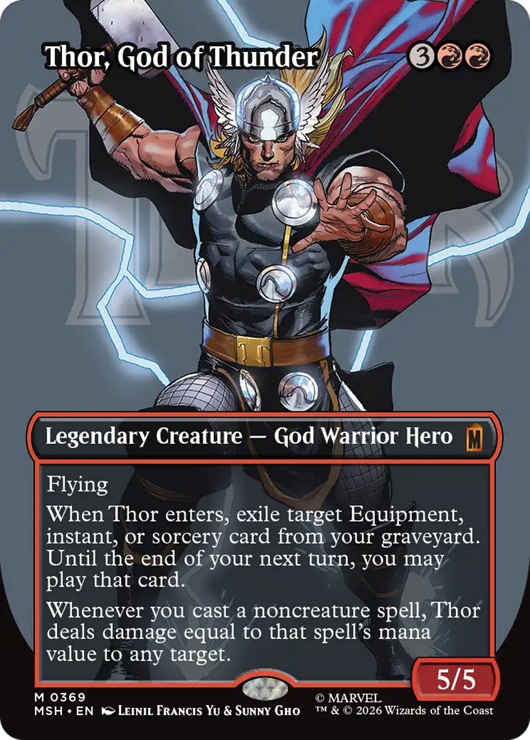 Thor, God of Thunder (Borderless) (0369) [Marvel Super Heroes] | Tabernacle Games