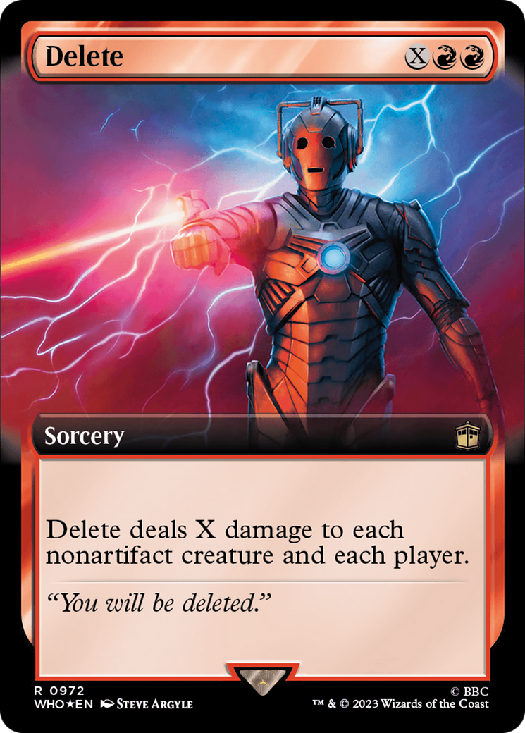 Delete (Extended Art) (Surge Foil) [Doctor Who] | Tabernacle Games