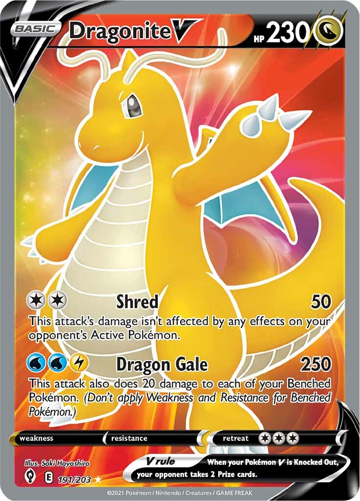 Dragonite V (191/203) [Sword & Shield: Evolving Skies] | Tabernacle Games