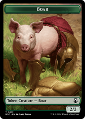 Hydra // Boar Double-Sided Token [Modern Horizons 3 Commander Tokens] | Tabernacle Games